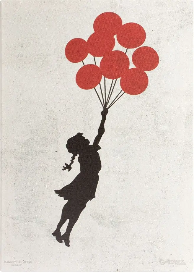 TELA BALLOON GIRL BANKSY'S GRAFFITI G-ROLLZ