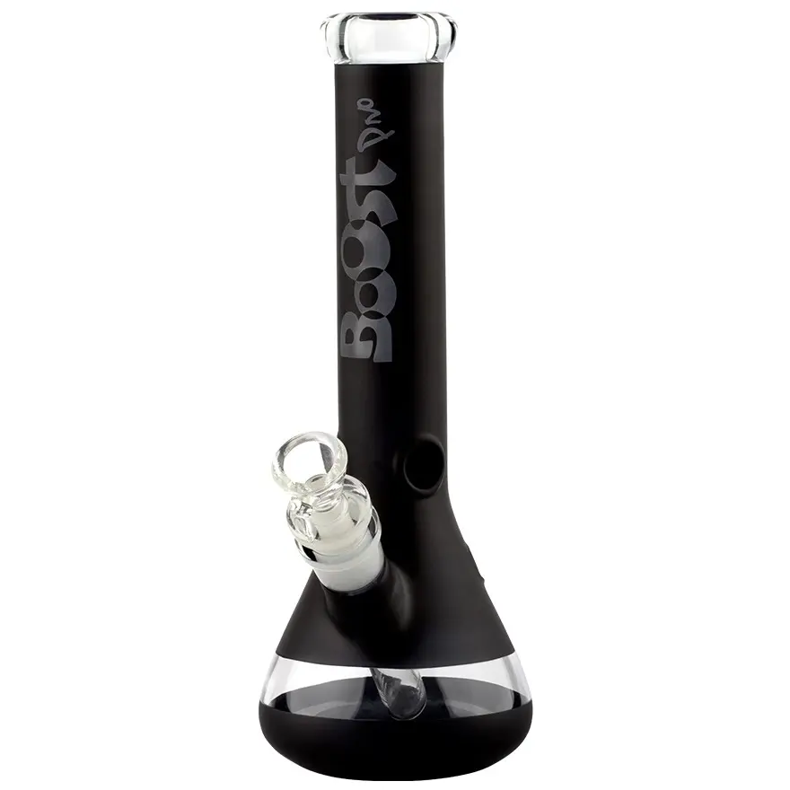 BONG BEAKER IN VETRO NERO H:35cm Ø:50mm SG:29.2mm BOOST PRO