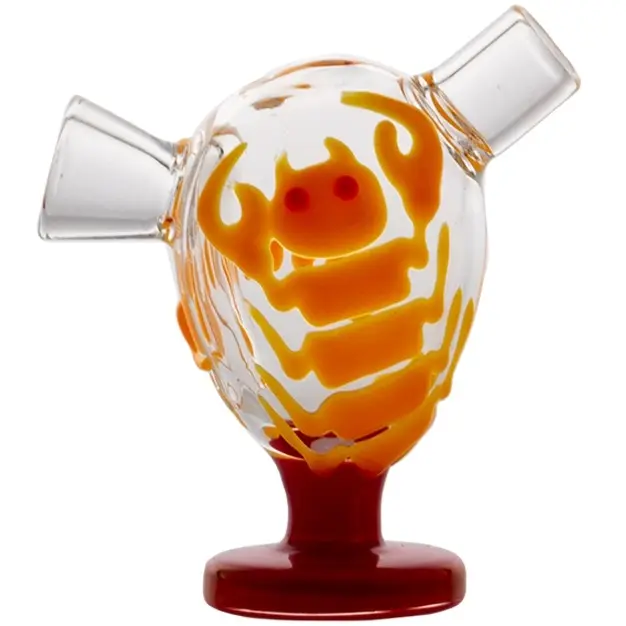 BONG BUBBLER DESERT STORM LIGHT ORANGE GRACE GLASS