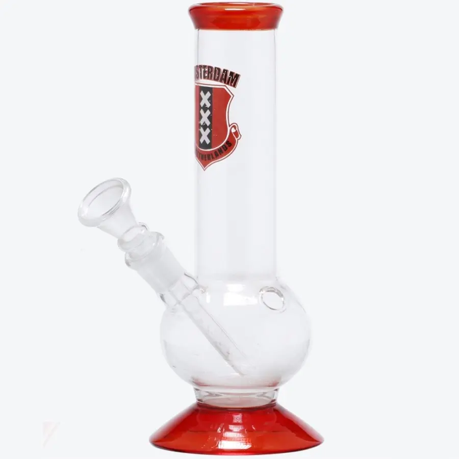 BONG IN VETRO BOUNCER H:21cm Ø:40mm Attacco:14.5mm AMSTERDAM