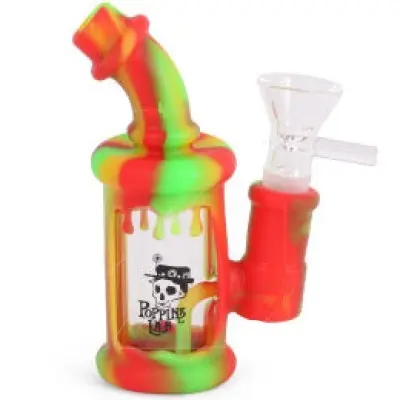 BONG IN VETRO E SILICONE 11,6 cm POPPINS LAB