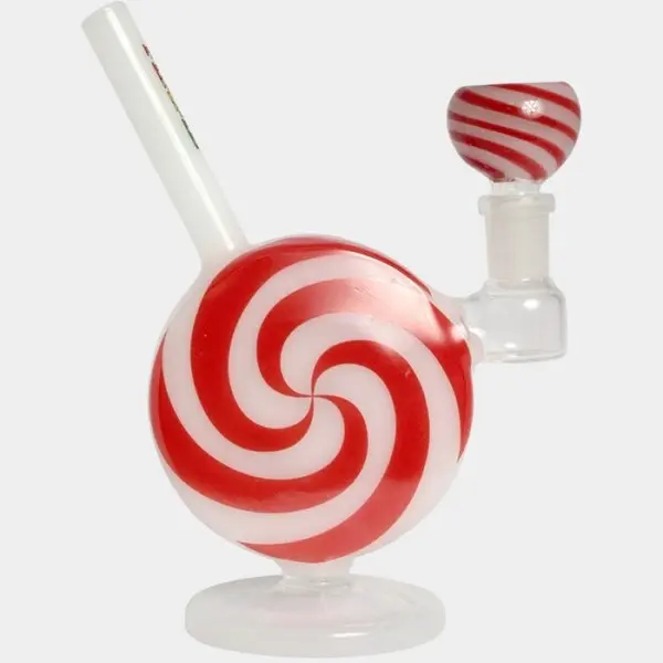 BONG IN VETRO LOLLIPOP SWIRL RIG 17cm