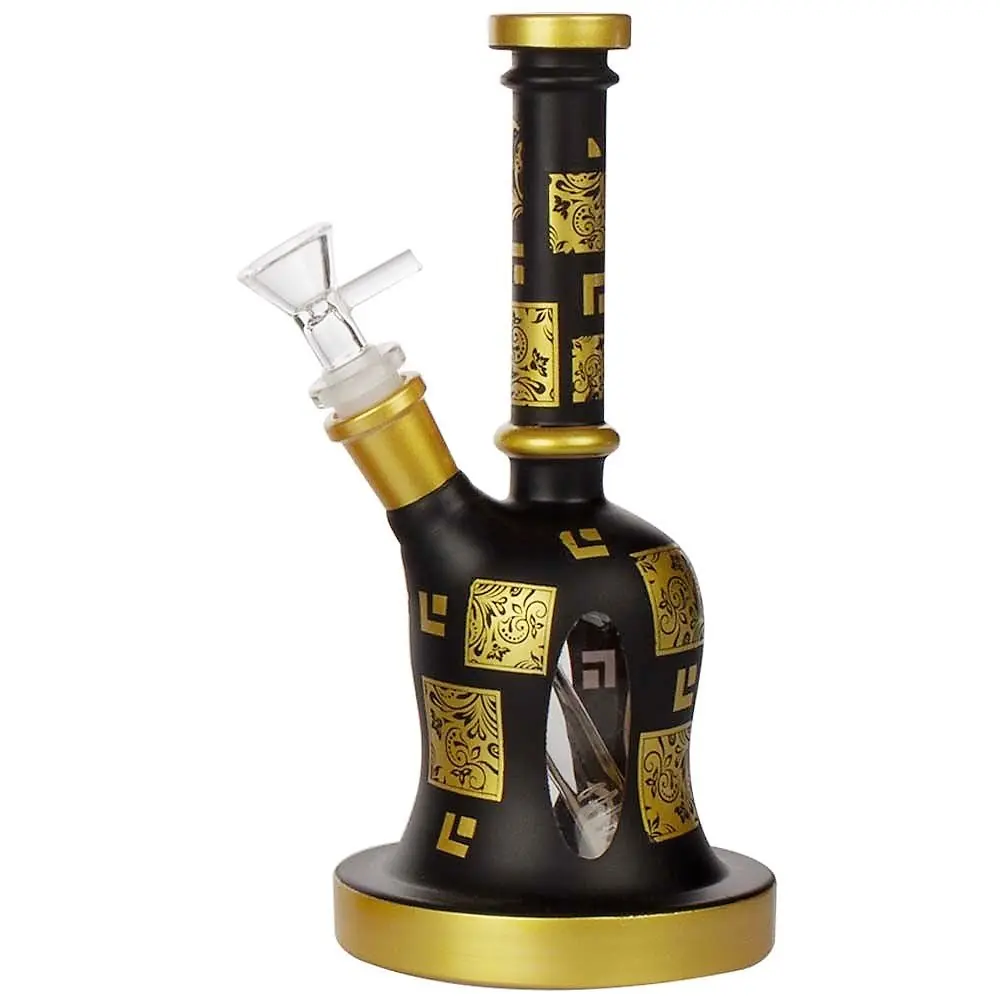 BONG MIXED GOLDEN ART ROUND BASE LIMITED EDITION AMSTERDAM H 22cm