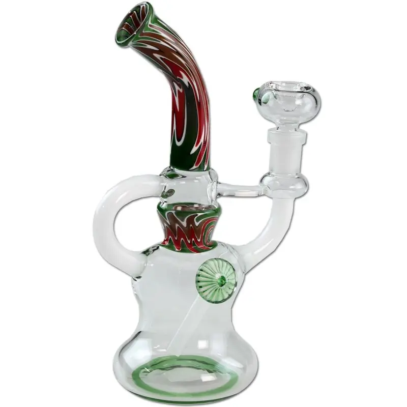 BONG RECYCLER GLASS ART GREEN