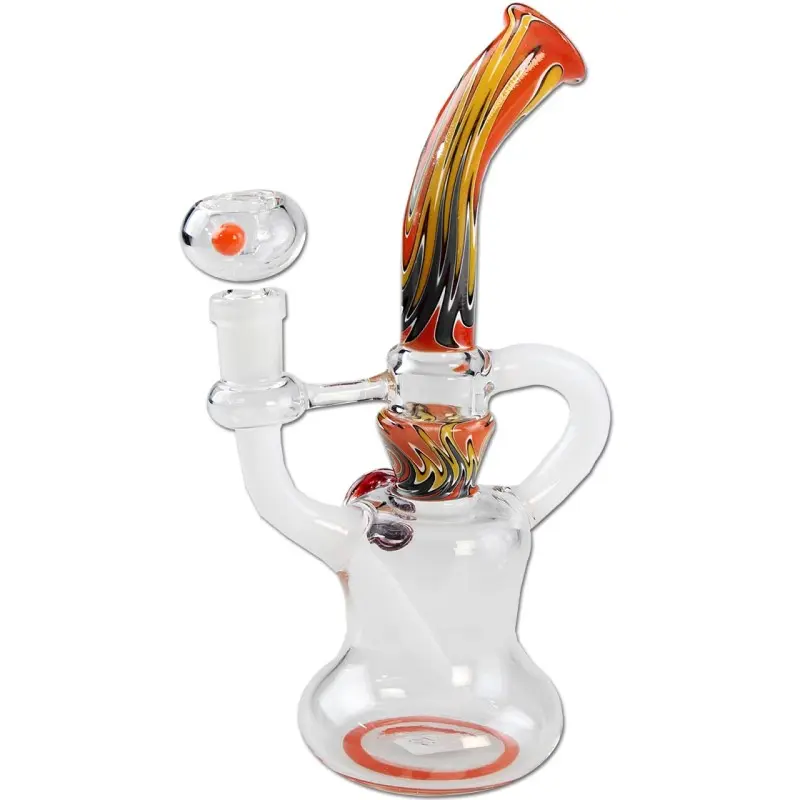 BONG RECYCLER GLASS ART ORANGE