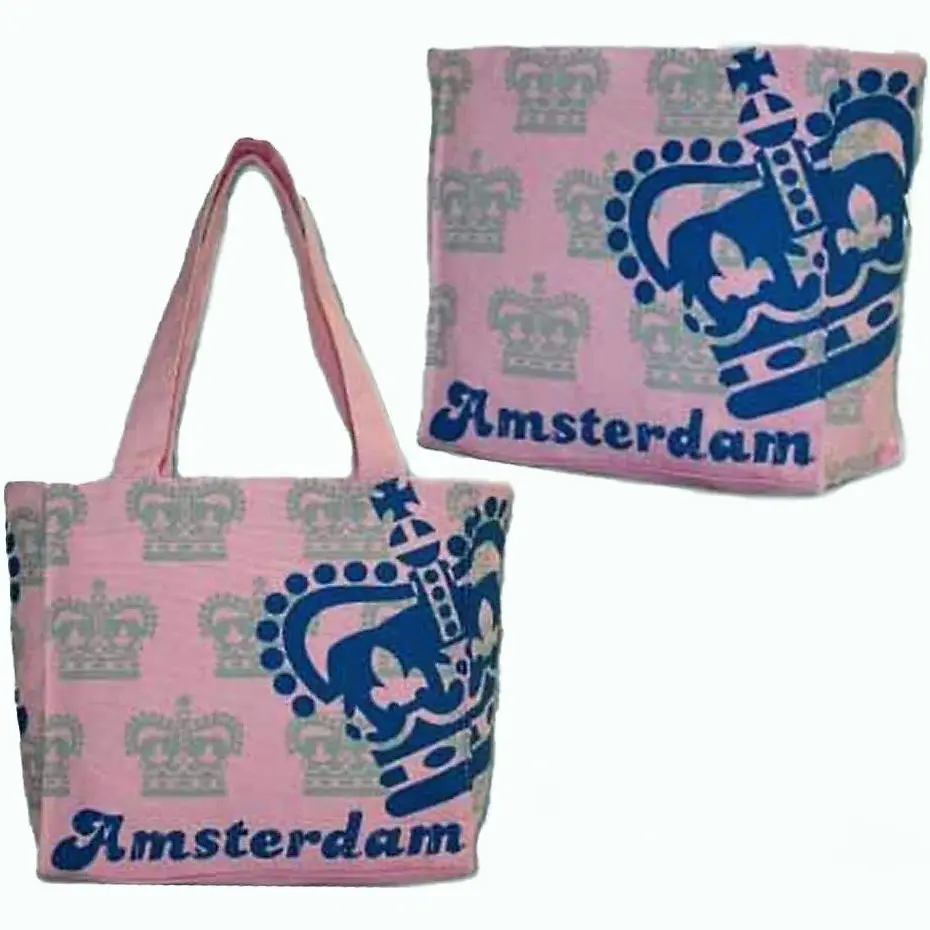 BORSA CANVAS CROWN ROSA PICCOLA AMSTERDAM