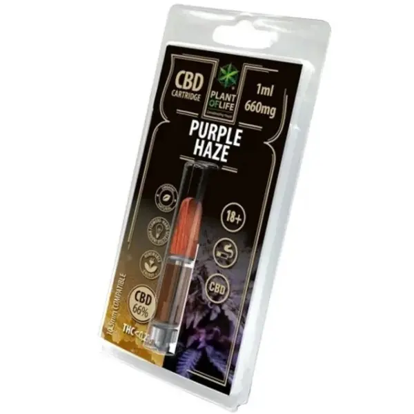 CARTUCCIA CON CBD AL 66% PURPLE HAZE da 1ml PLANT OF LIFE