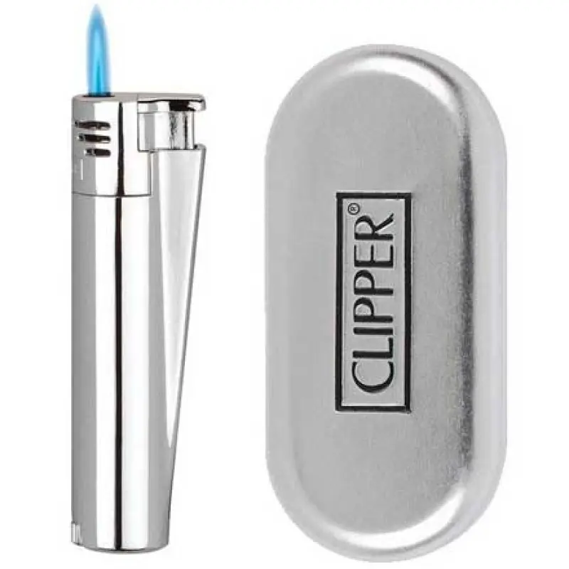 CLIPPER METAL JET FLAME SILVER 