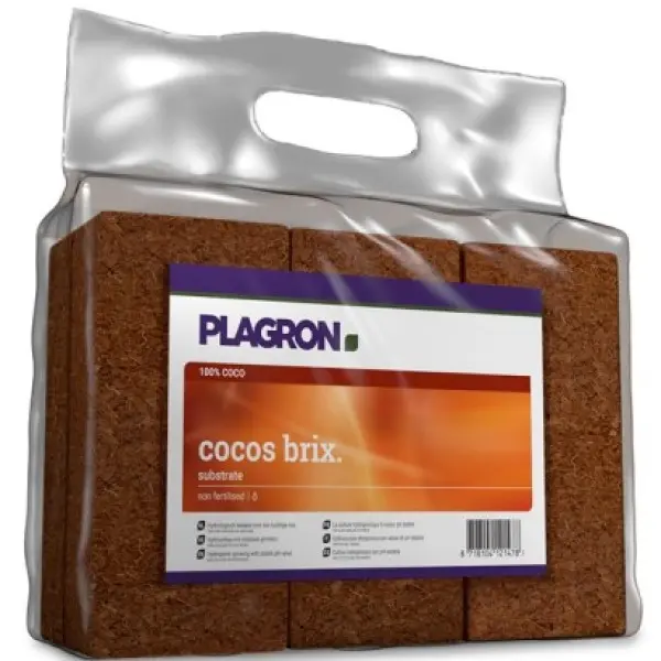 COCO BRIX 6 MATTONI DA 7 L Cad IN FIBRA DI COCCO PRESSATA PLAGRON