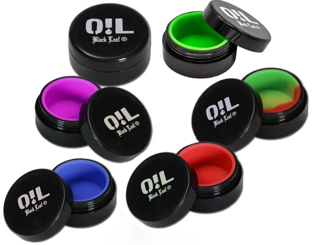 CONTENITORE CON INSERTO IN SILICONE OIL BLACK LEAF 3ml