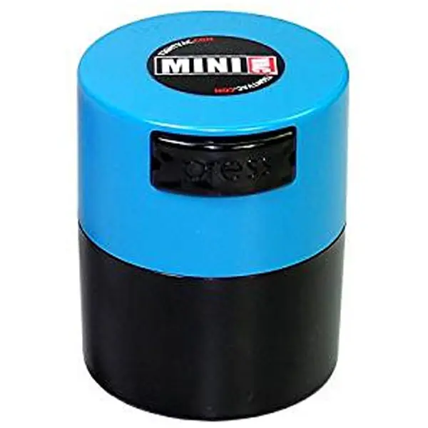 CONTENITORE MINIVAC 0,12 Litri NERO CON TAPPO AZZURRO