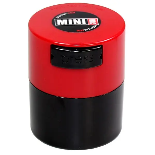 CONTENITORE MINIVAC 0,12 Litri NERO CON TAPPO ROSSO