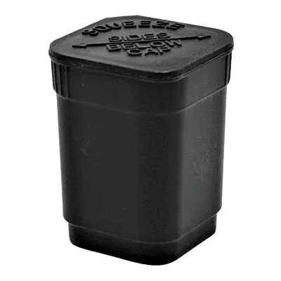 CONTENITORE POP TOP QUADRATO NERO OPACO 4,5x3cm 1g