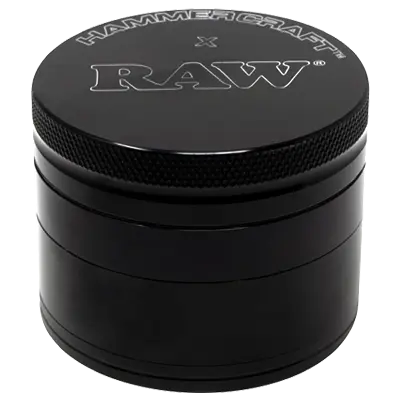 GRINDER ALLUMINIO 55 mm 4 Parti NERO HAMMERCRAFT X RAW