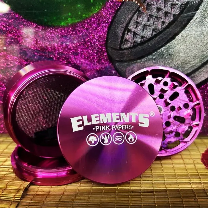 GRINDER PINK IN ALLUMINIO Ø 61mm 4 Parti ELEMENTS