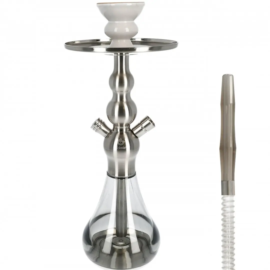 NARGHILÈ SHISHA CELESTE X3 STERLING STEEL 36 cm