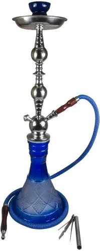 NARGHILÈ SAHBI SHISHA 25 BLU 62 cm UN TUBO