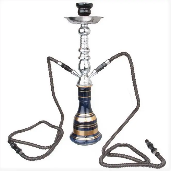 NARGHILÈ SHISHA AIT MELLOUL AL MALIK NERO/ORO 50 Cm