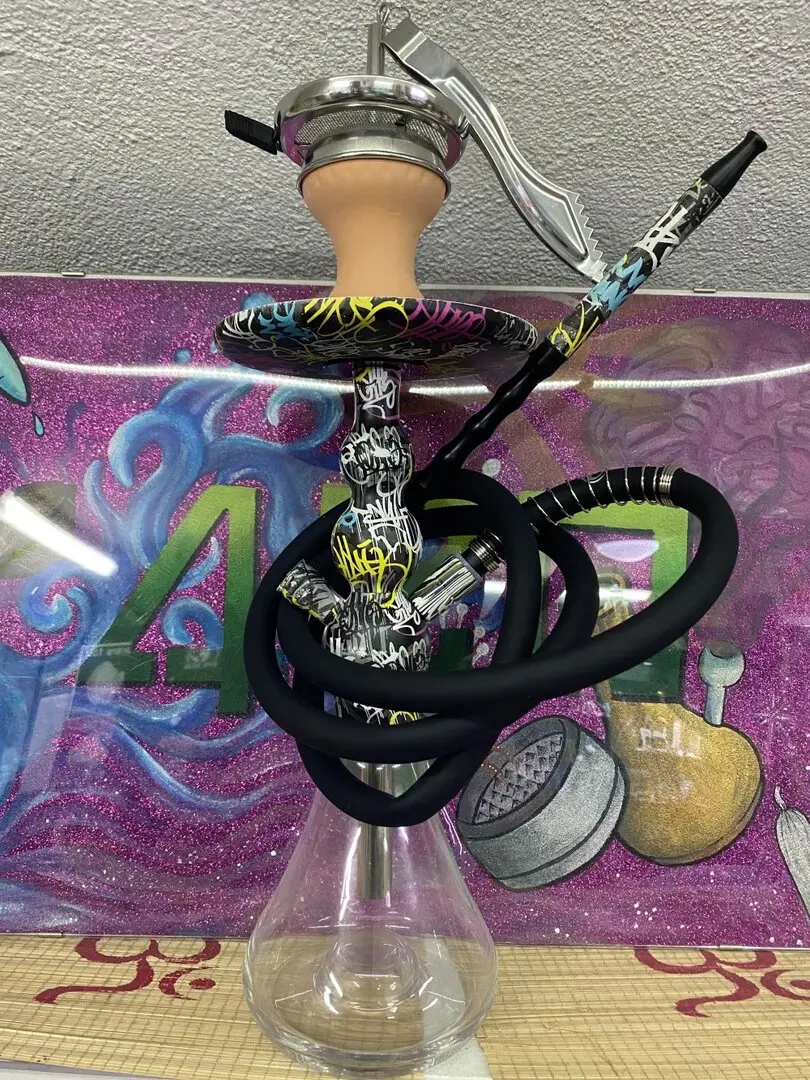 NARGHILÈ SHISHA CELESTE CRAZY GRAFFITI  36 cm