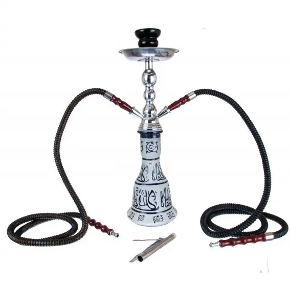 NARGHILÈ SHISHA JUMEIRAH  2 TUBI NERO 44 Cm