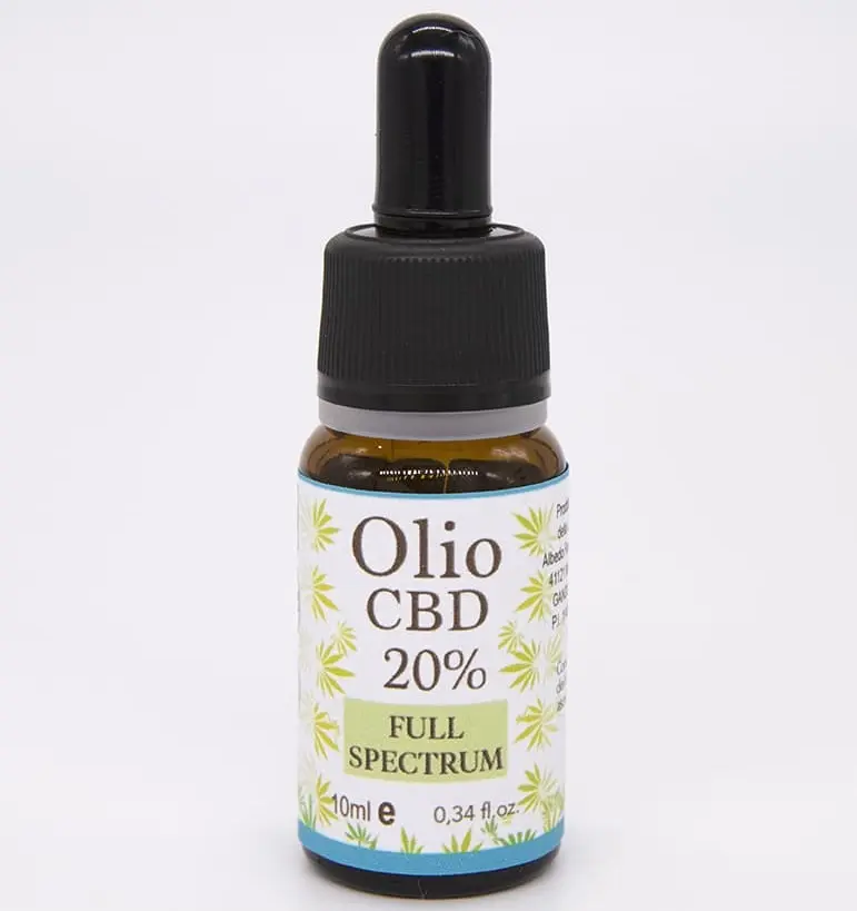 OLIO CON CBD AL 20% FULL SPECTRUM Flacone da 10ml ERBA DI MARIA