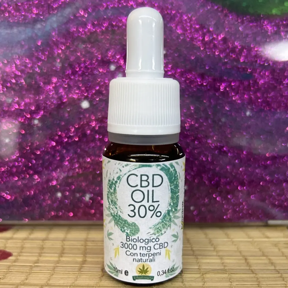 OLIO CON CBD AL 30% CON CERTIFICAZIONE COSMETICA Flacone da 10ml ERBA DI MARIA