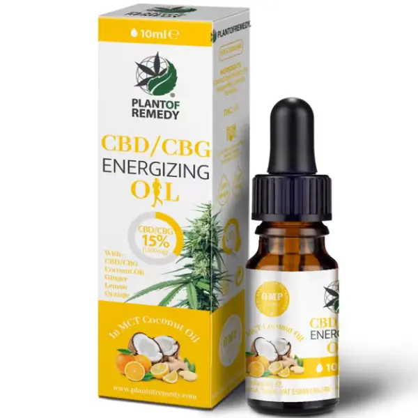 OLIO CON CBD AL 15% e CBG AL 15% CON OLIO DI COCCO ENERGIZING Flacone da 10ml PLANT OF REMEDY