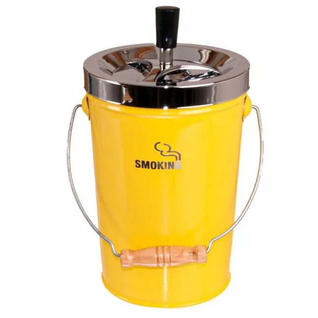 POSACENERE BUCKET SPINNING CROMO/GIALLO 14 Cm