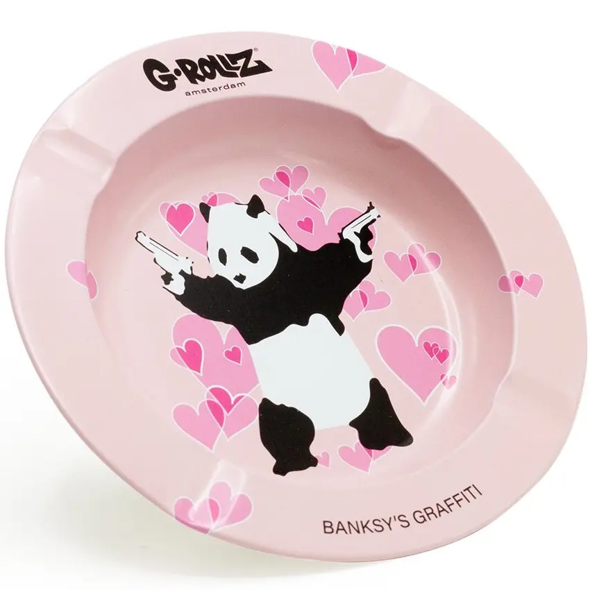 POSACENERE GRAFFITI DI BANKSY'S PINK Ø: 13.5cm G-ROLLZ