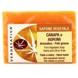 SAPONE CANAPA E AGRUMI 100g VERDESATIVA