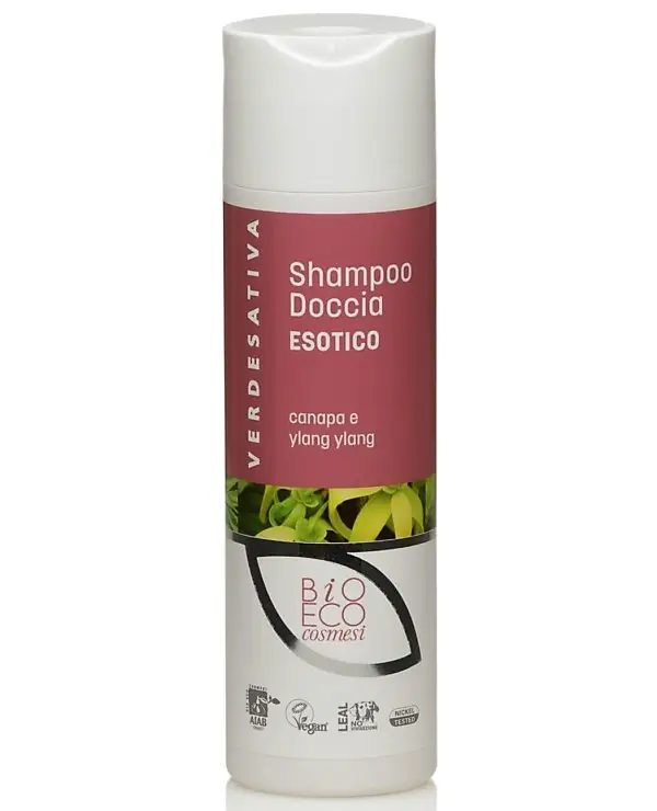 SHAMPOO DOCCIA CANAPA E YLANG YLANG 200 ml VERDESATIVA