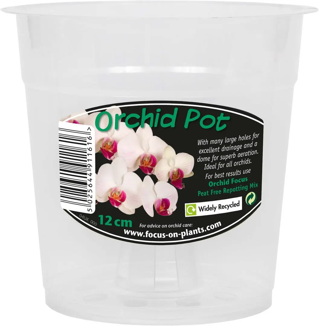 VASO IN PLASTICA TRASPARENTE PER ORCHIDEE 12cm